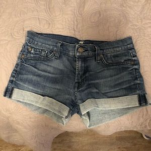 7 for all mankind jean shorts